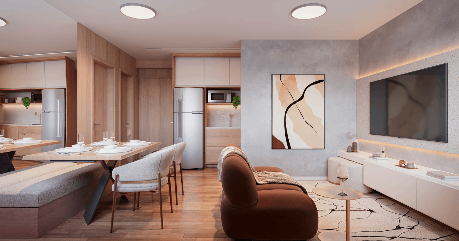 Living 1 dorm. (32 e 33m²) - Imagem preliminar