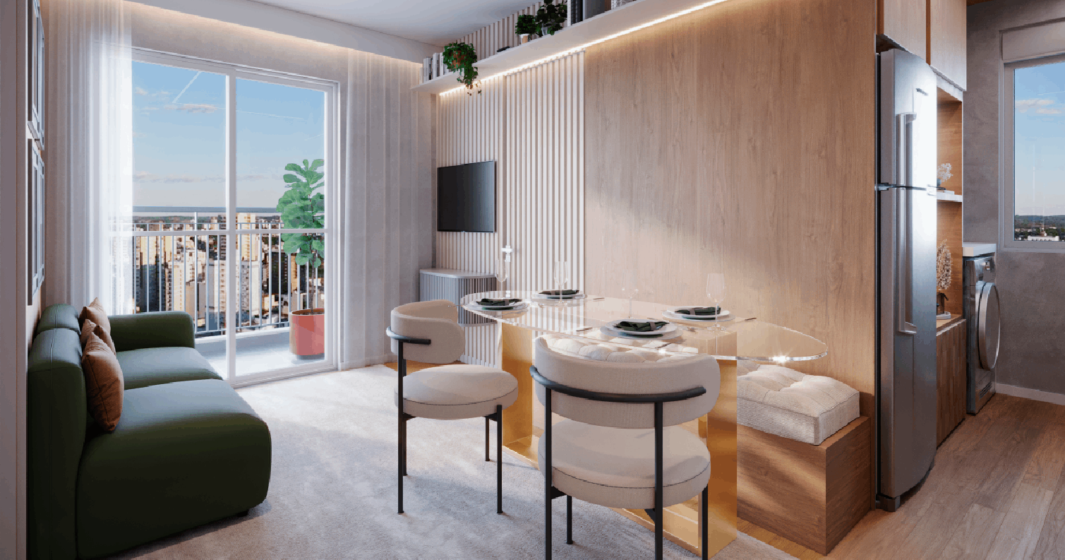 Living 2 dorms. (35 e 41m²) - Imagem preliminar