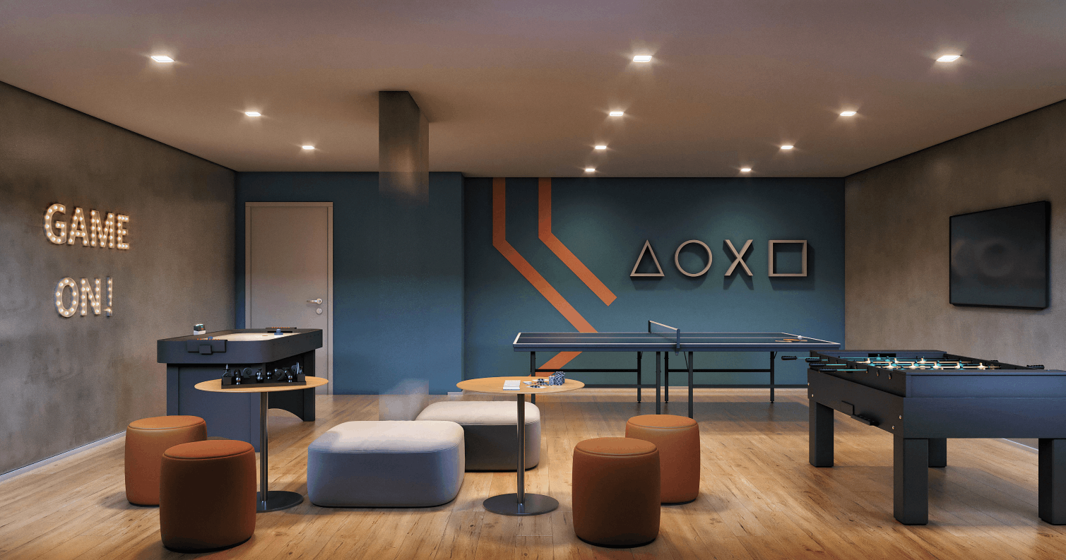 Salão de jogos - Imagem preliminar